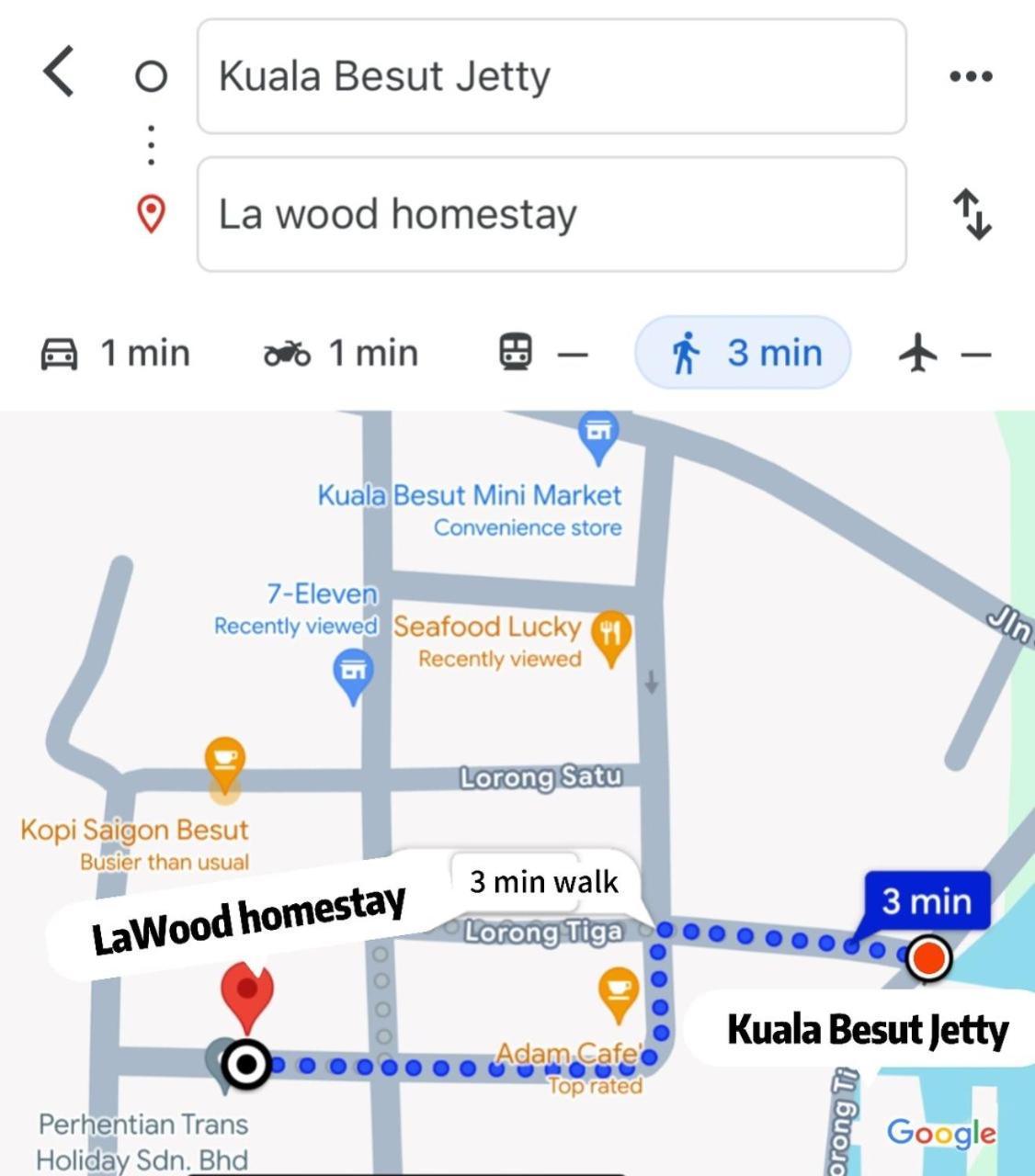 La Wood Homestay Kampung Kuala Besut Esterno foto